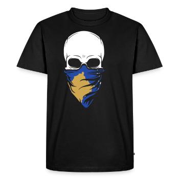 Kosovo Skull Tee Shirt - Kosovo - Men's Premium Organic T-Shirt - black - Front - Nico (187cm)