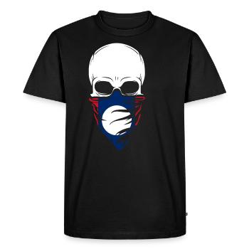 Laos Skull Thé - Laos - T-shirt Premium bio Homme - noir - Devant - Nico (187cm)