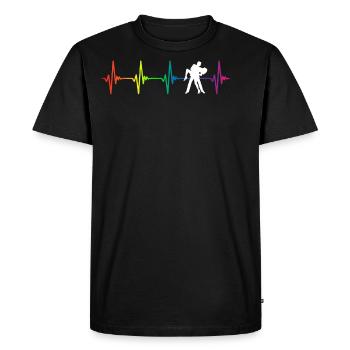 Tango Rainbow Heartbeat - T-shirt Premium bio Homme - noir - Devant - Nico (187cm)