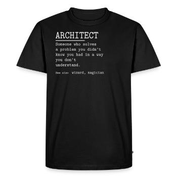 ARCHITECT - T-shirt Premium bio Homme - noir - Devant - Nico (187cm)