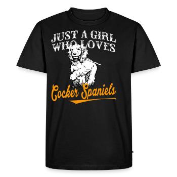 Cocker Spaniels Tee Shirts For Girls - T-shirt Premium bio Homme - noir - Devant - Nico (187cm)