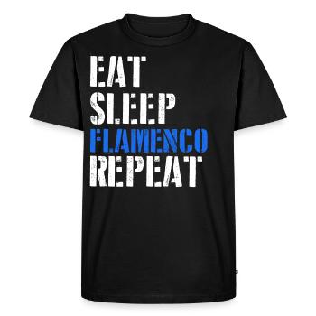 Je m’ennes. Sleep. Flamenco. Repeat. - T-shirt Premium bio Homme - noir - Devant - Nico (187cm)