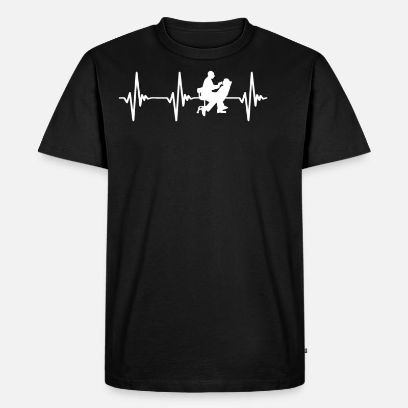 Dentist Ekg - Männer Premium Bio T-Shirt - Schwarz