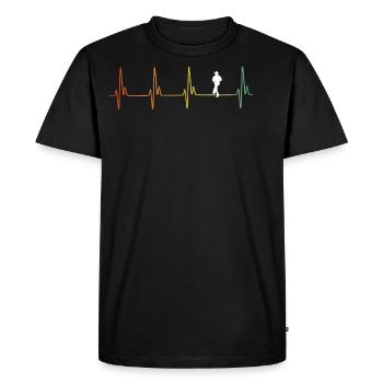 Vintage Line Dance Heartbeat - T-shirt Premium bio Homme - noir - Devant - Nico (187cm)
