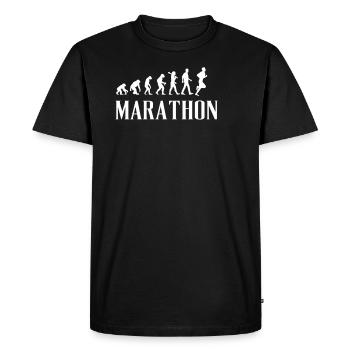 Marathon Evolution Present Idea - Men's Premium Organic T-Shirt - black - Front - Nico (187cm)