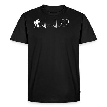 Tango Heartbeat Ekg TANGO DESIGN - T-shirt Premium bio Homme - noir - Devant - Nico (187cm)