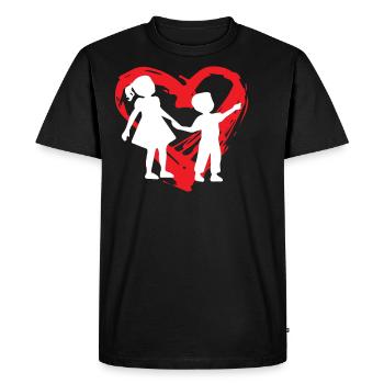 Coeur de soeur - T-shirt Premium bio Homme - noir - Devant - Nico (187cm)