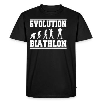 Evolution Biathlon - Men's Premium Organic T-Shirt - black - Front - Nico (187cm)