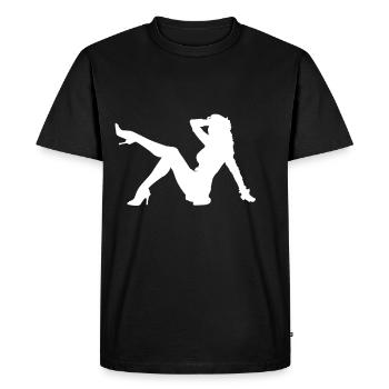Rétro pin up chemise cadeau vintage femme sexy femme - T-shirt Premium bio Homme - noir - Devant - Nico (187cm)