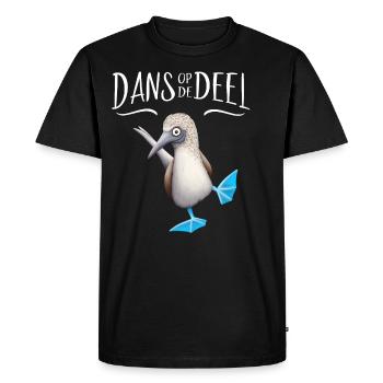 Blue-footed Booby Dan's De Deel Northern German Gift - Men's Premium Organic T-Shirt - black - Front - Nico (187cm)