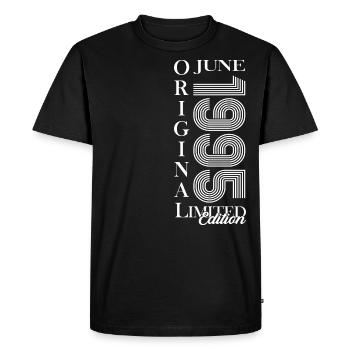 Original juin 1995 Né en 1995 29e anniversaire 95 - T-shirt Premium bio Homme - noir - Devant - Nico (187cm)