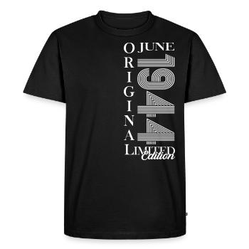 Original June 1944 Vintage 1944 Birthday 1944 - Men's Premium Organic T-Shirt - black - Front - Nico (187cm)