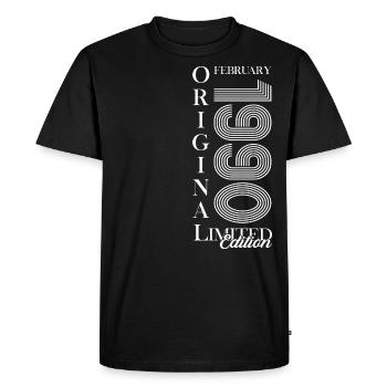 35e anniversaire Original Février 1990 Volume 90 - T-shirt Premium bio Homme - noir - Devant - Nico (187cm)
