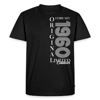 65ème Anniversaire Voiture Classique Février 1960 Millésime 60 - T-shirt Premium bio Homme - noir - Devant - Nico (187cm)