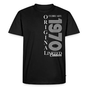 55e anniversaire Original Février 1970 Volume 70 - T-shirt Premium bio Homme - noir - Devant - Nico (187cm)