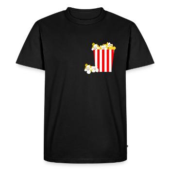 Pop-corn - T-shirt Premium bio Homme - noir - Devant - Nico (187cm)