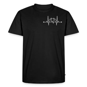 Heart Beats pour fintess - T-shirt Premium bio Homme - noir - Devant - Nico (187cm)