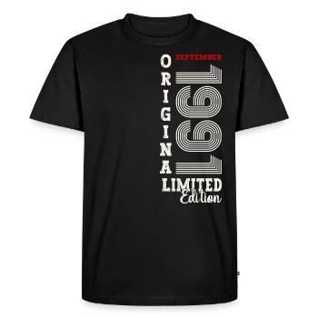 33e anniversaire Légende Septembre 1991 Volume 91 - T-shirt Premium bio Homme - noir - Devant - Nico (187cm)