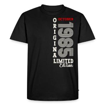39ème Anniversaire Millésime Octobre 1985 Cru 85 - T-shirt Premium bio Homme - noir - Devant - Nico (187cm)