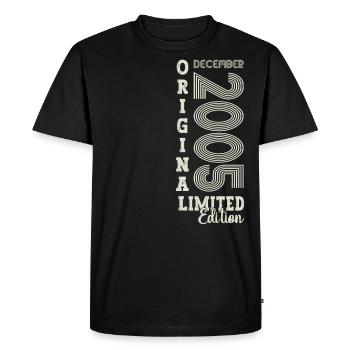 Original December 2005 17th Birthday Gift - Men's Premium Organic T-Shirt - black - Front - Nico (187cm)