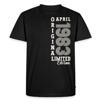 40e anniversaire homme avril né 1983 original - T-shirt Premium bio Homme - noir - Devant - Nico (187cm)