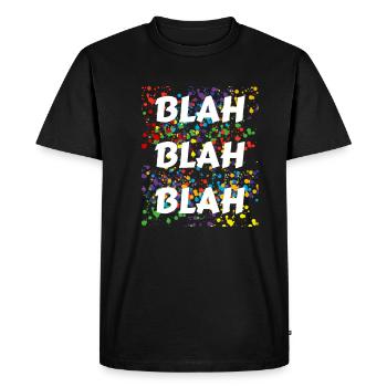 BLAh BLAh BLAh - Men's Premium Organic T-Shirt - black - Front - Nico (187cm)