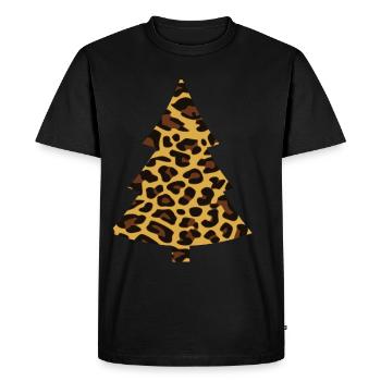 Arbre de Noël Leopard - T-shirt Premium bio Homme - noir - Devant - Nico (187cm)
