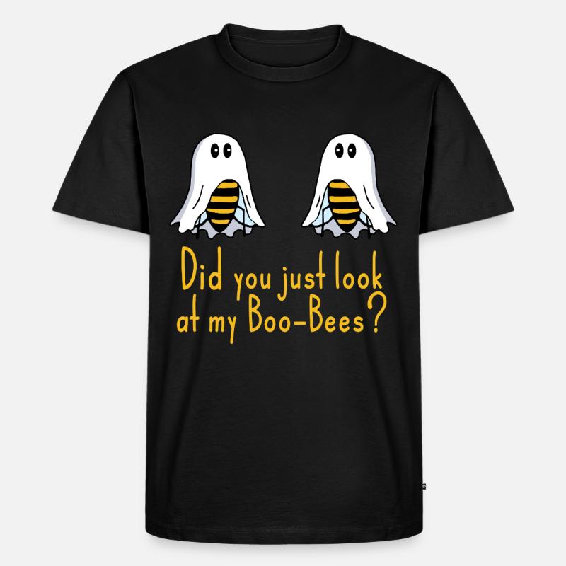 Boobees Boobs lustiger Spruch - Männer Premium Bio T-Shirt - Schwarz