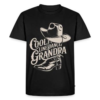 Danse en ligne cool Country Papy - T-shirt Premium bio Homme - noir - Devant - Nico (187cm)
