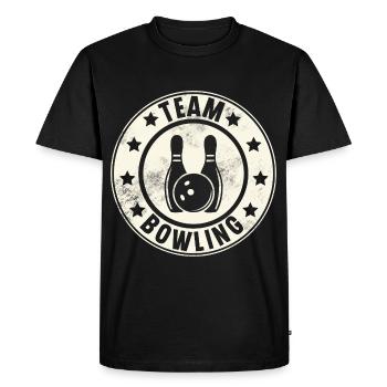 Équipe de bowling - T-shirt Premium bio Homme - noir - Devant - Nico (187cm)