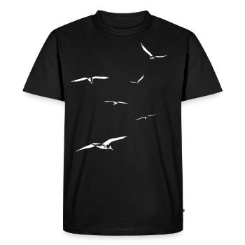 Dream of flying bird swallow seagulls free gift - Men's Premium Organic T-Shirt - black - Front - Nico (187cm)