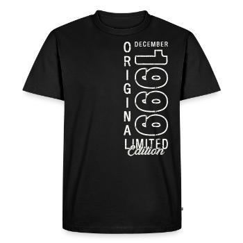 24th Birthday Original December Vintage 1999 - Men's Premium Organic T-Shirt - black - Front - Nico (187cm)