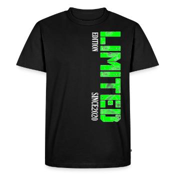 Limited Edition - Men's Premium Organic T-Shirt - black - Front - Nico (187cm)
