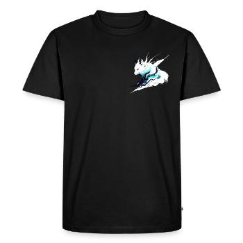 Renard fantôme - T-shirt Premium bio Homme - noir - Devant - Nico (187cm)