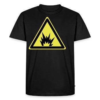 Attention explosive - T-shirt Premium bio Homme - noir - Devant - Nico (187cm)