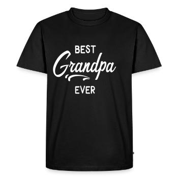 Grandparents Grandma Grandpa Gift Grandson Offspring Team - Men's Premium Organic T-Shirt - black - Front - Nico (187cm)
