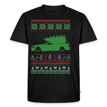 Christmas Ugly Sweater - Men's Premium Organic T-Shirt - black - Front - Nico (187cm)