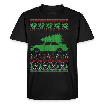 Christmas Ugly Sweater - Männer Premium Bio T-Shirt - Schwarz - Vorne - Nico (187cm)
