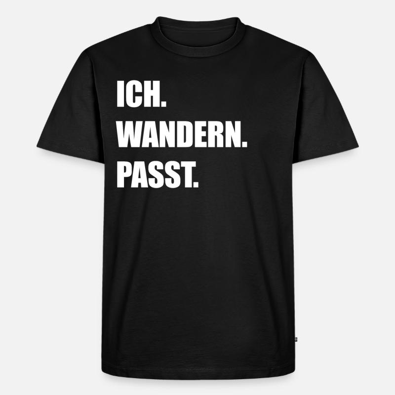 Wanderung - Männer Premium Bio T-Shirt - Schwarz
