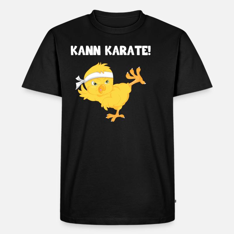 Kann Karate Küken - Männer Premium Bio T-Shirt - Schwarz