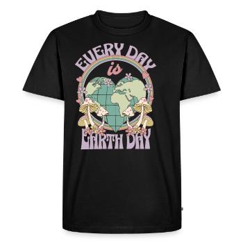 Chaque jour, c’est le Jour de la Terre - T-shirt Premium bio Homme - noir - Devant - Nico (187cm)