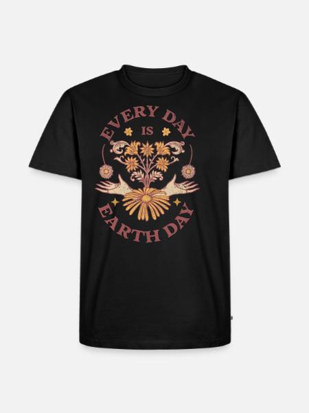 Every Day Is Earth Day - Männer Premium Bio T-Shirt - Schwarz