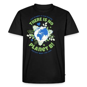 Il n’y a pas de Jour de la Terre de la planète B - T-shirt Premium bio Homme - noir - Devant - Nico (187cm)