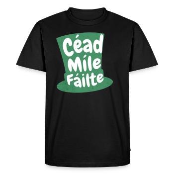 Céad Míle Fáilte : Embrassez le charme et la tradition celtiques - T-shirt Premium bio Homme - noir - Devant - Nico (187cm)
