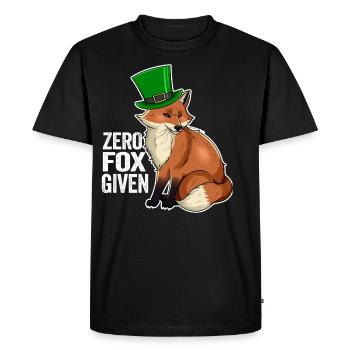 Zero Fox Given Jeu de mots mignon Kawaii Irish Fox - T-shirt Premium bio Homme - noir - Devant - Nico (187cm)