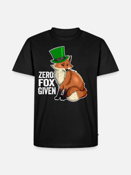 Zero Fox Given Pun Cute Kawaii Irish Fox - Men's Premium Organic T-Shirt - black
