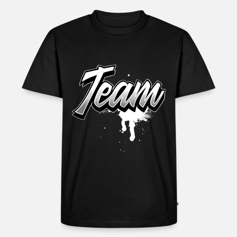 Team - Männer Premium Bio T-Shirt - Schwarz