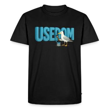 Une mouette peint magnifiquement Usedom - T-shirt Premium bio Homme - noir - Devant - Nico (187cm)