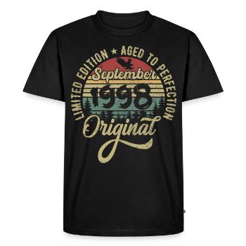 27th birthday September 1998 - 27 years old - Men's Premium Organic T-Shirt - black - Front - Nico (187cm)