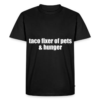 Taco Fixer of Pets & Hunger Funny Vet Taco Design - T-shirt Premium bio Homme - noir - Devant - Nico (187cm)
